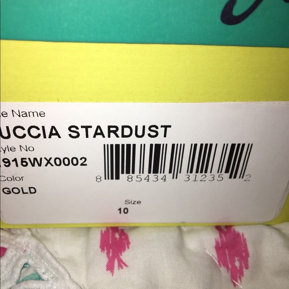 New Jack Rogers Luccia Stardust Gold Size 10 - Picture 3 of 4